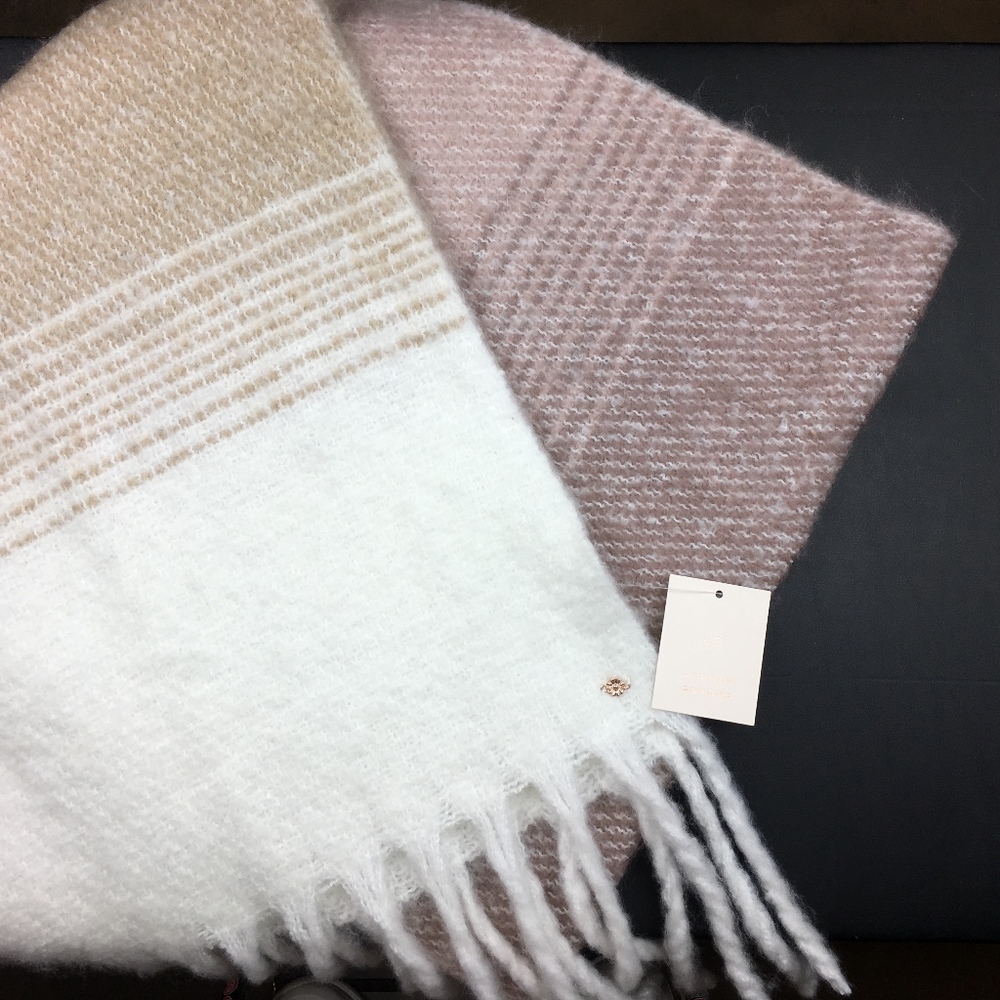 Lauren Conrad Blush Fringe Scarf